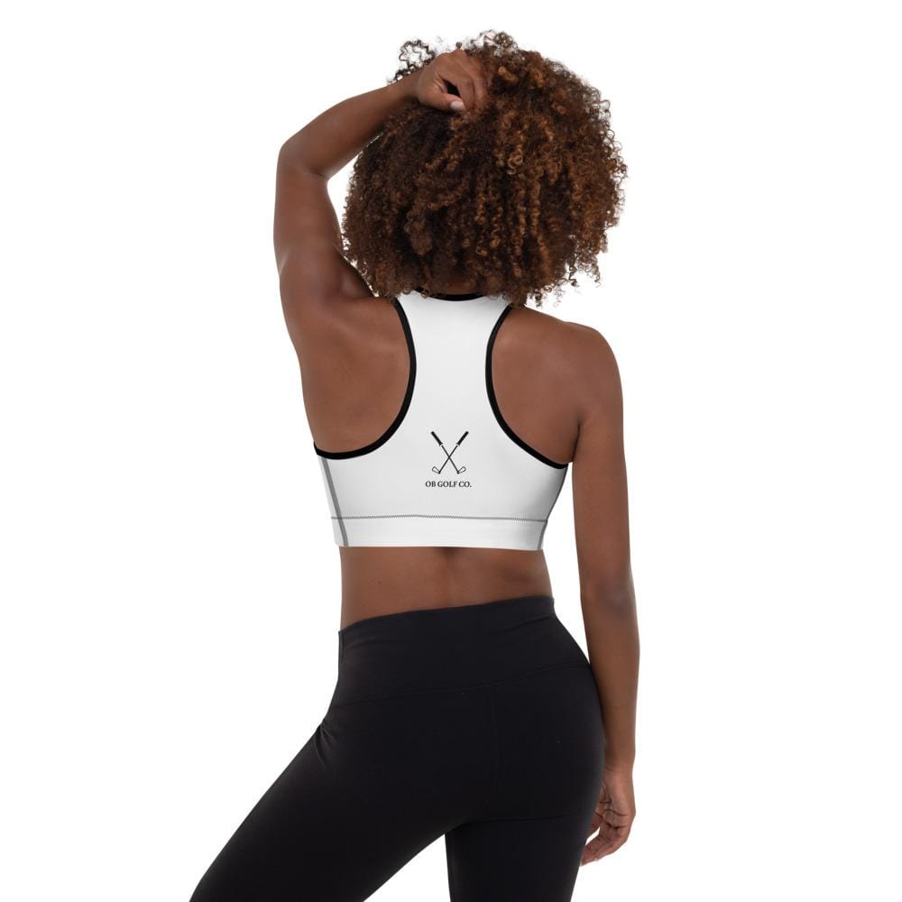 Id Rather be Lucky than Good Women's Padded Sports Bra - OB Golf Co