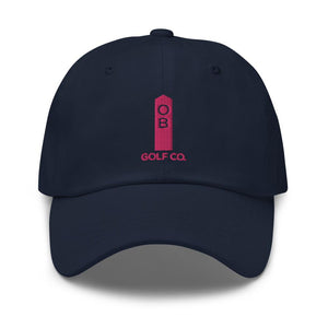 Pink OB Stake Dad hat - OB Golf Co
