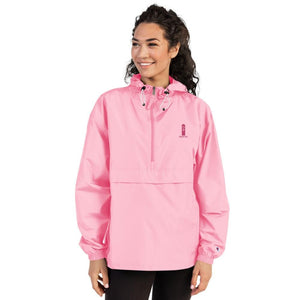 Pink OB Stake Embroidered Champion Packable Jacket - OB Golf Co