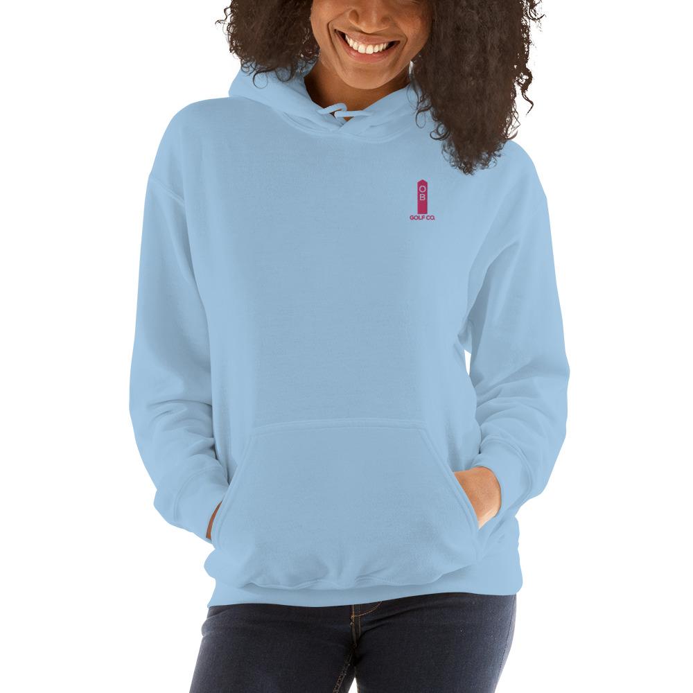 Pink OB Stake Embroidered Hoodie - OB Golf Co